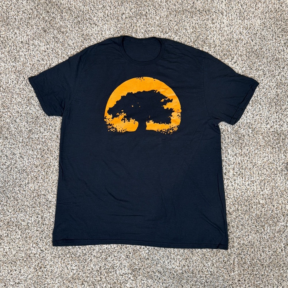 Sunset-Over-Trees Mens Graphic Tee, 100% Cotton, Casual Summer Wear
